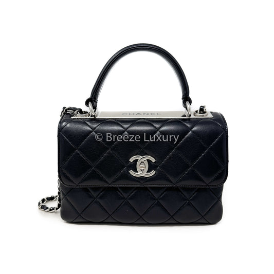 Chanel Small Trendy Handle Flap Bag Black