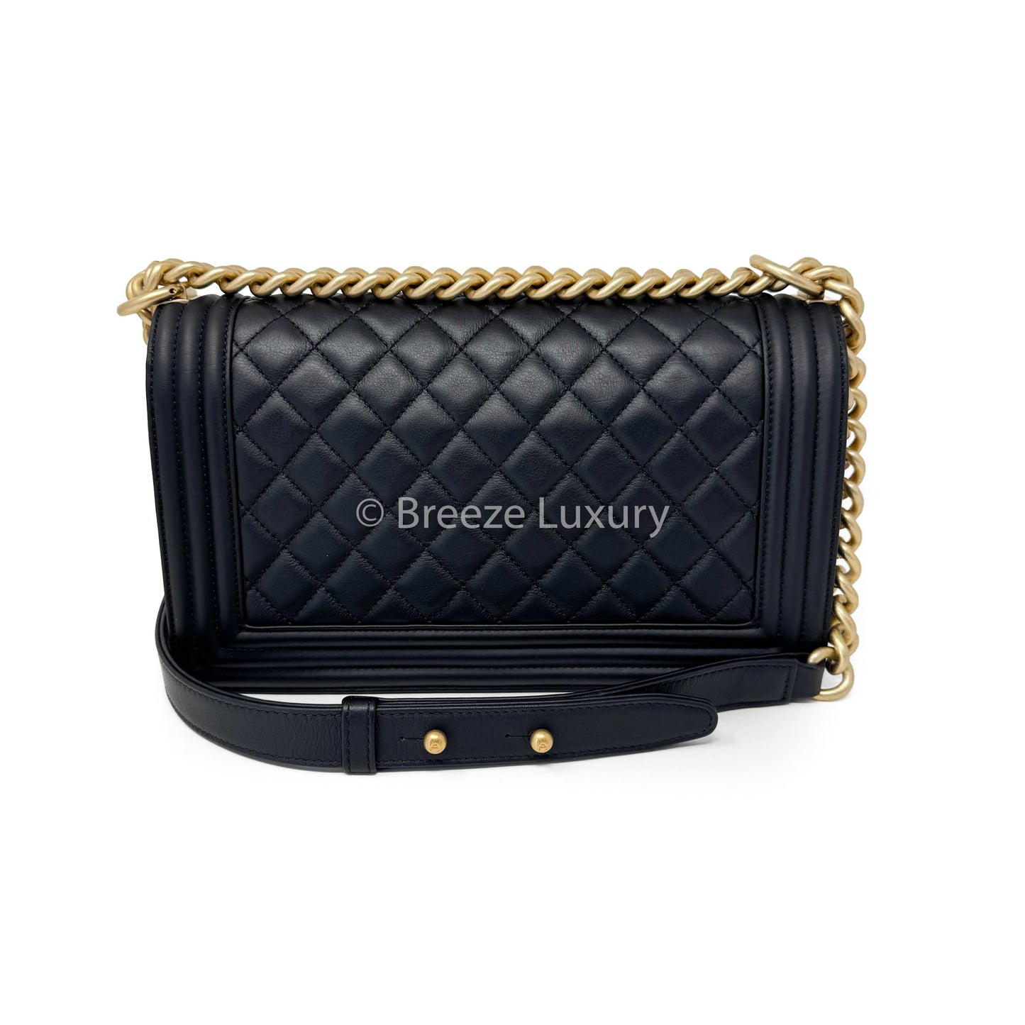 Chanel Lambskin Medium Boy Bag Black