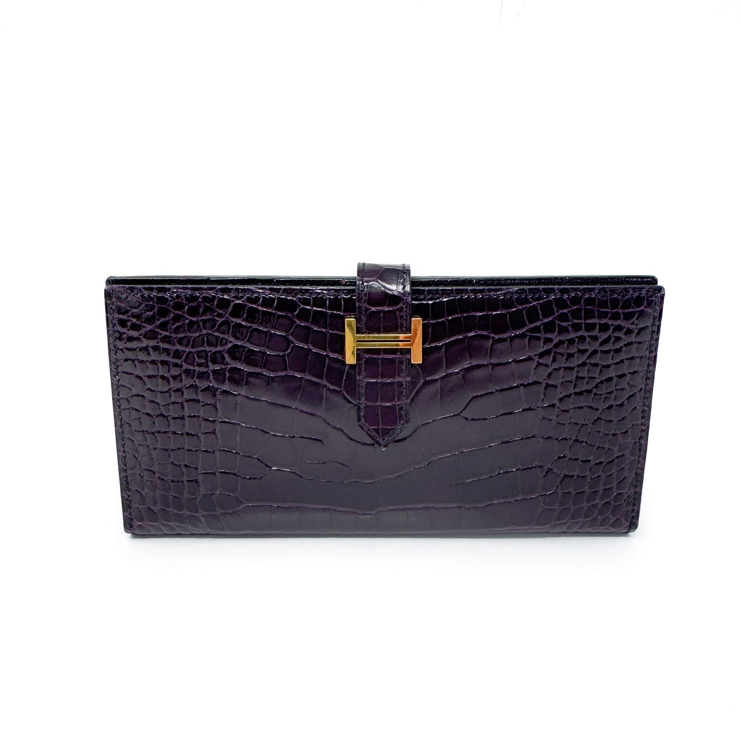Hermes Croc Bearn Wallet
