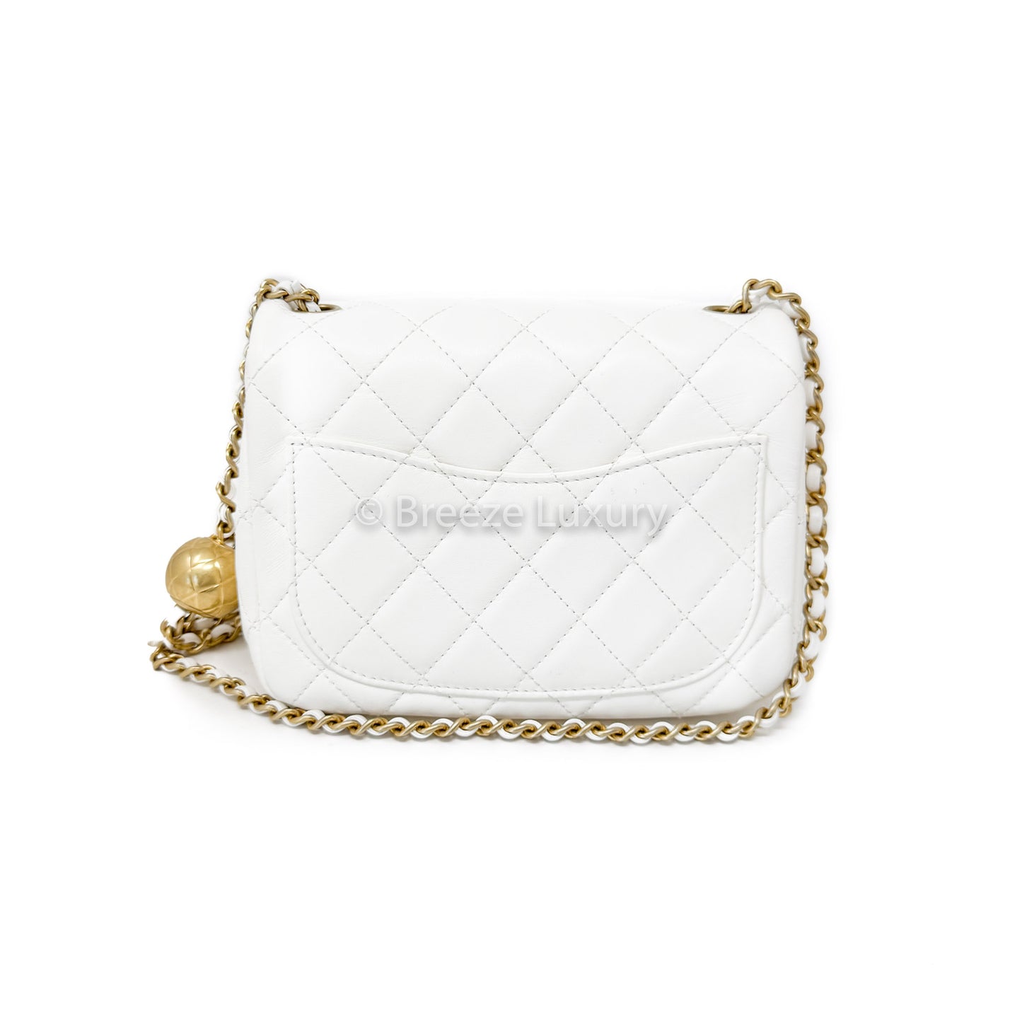 Chanel Mini Square Pearl Crush White