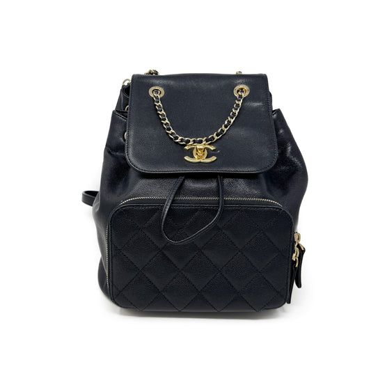 Chanel Black Caviar Business Affinity Backpack