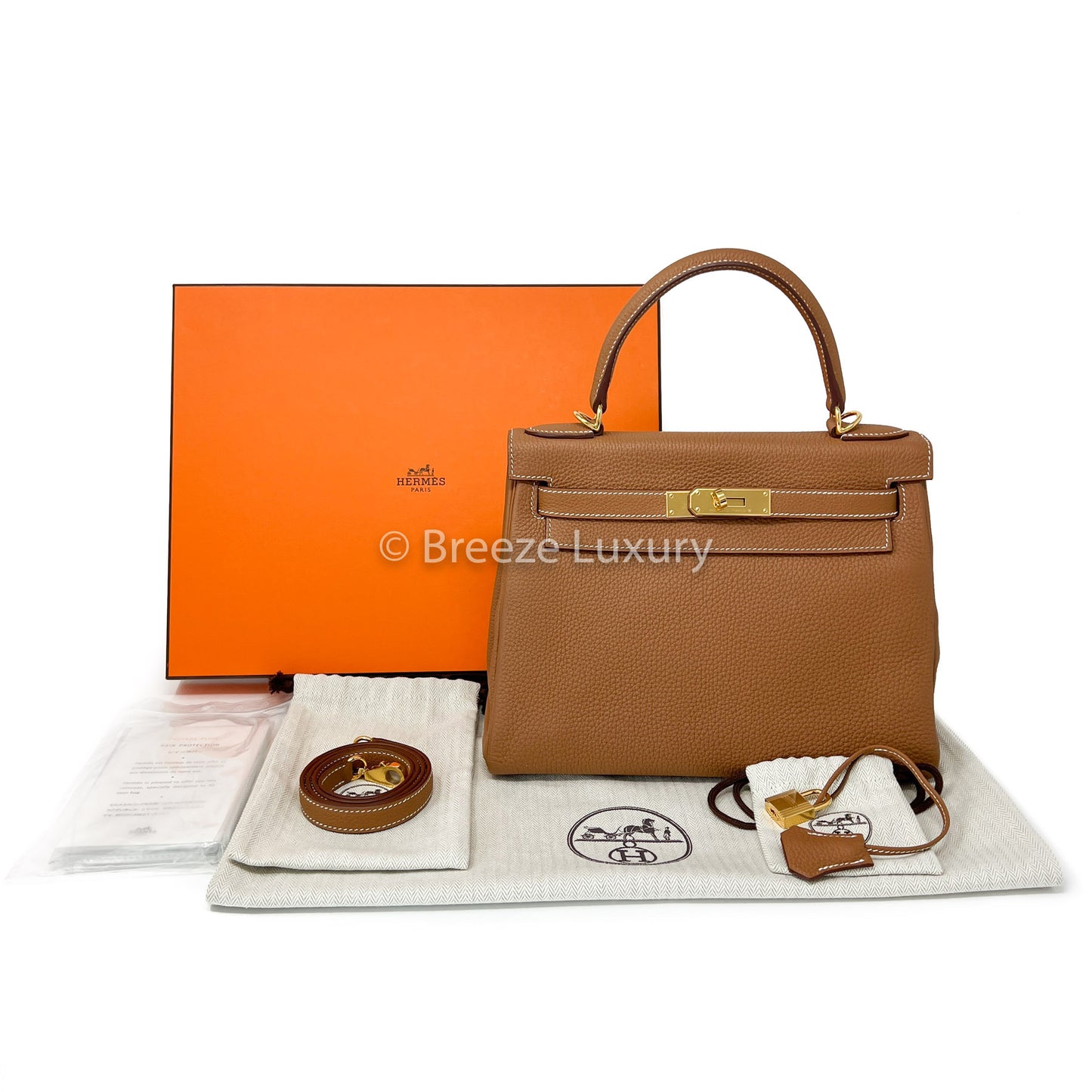Hermes Togo Gold Kelly 28