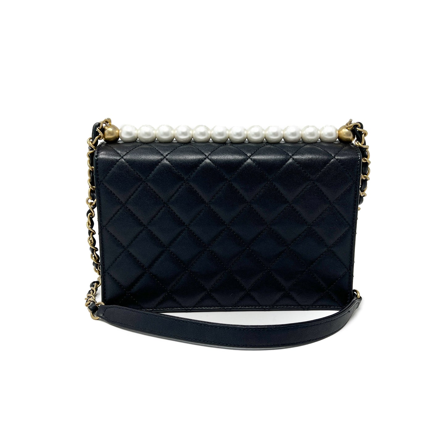 Chanel Small Chic Pearls Flap Black