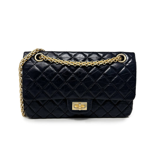 Chanel Black Calfskin 2.55 Reissue 225