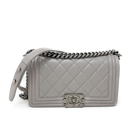 Chanel Grey Medium Boy Bag