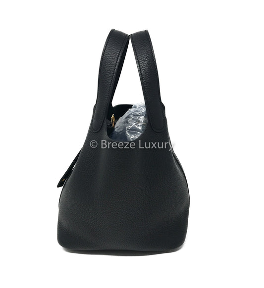 Hermes Black Clemence Picotin 18