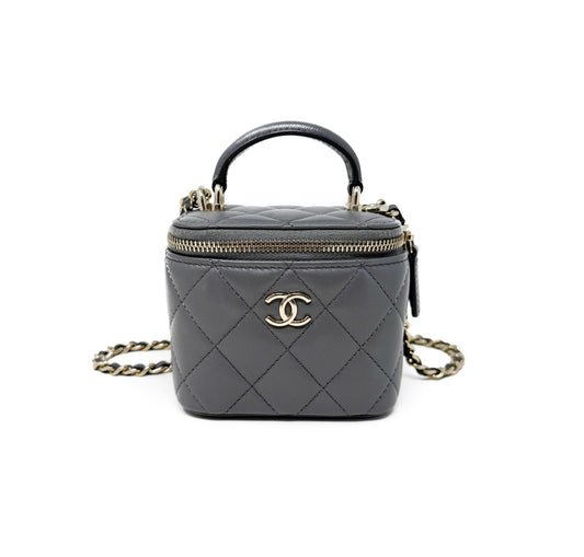 Chanel Lambskin Quilted Mini Vanity Case