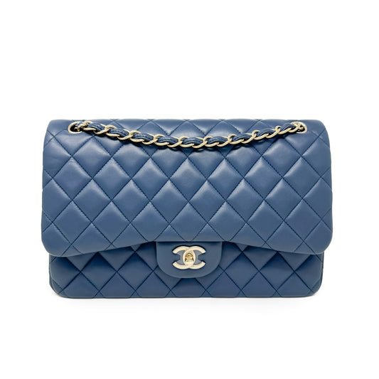 Chanel Quilted Double Flap Jumbo Lambskin Bag