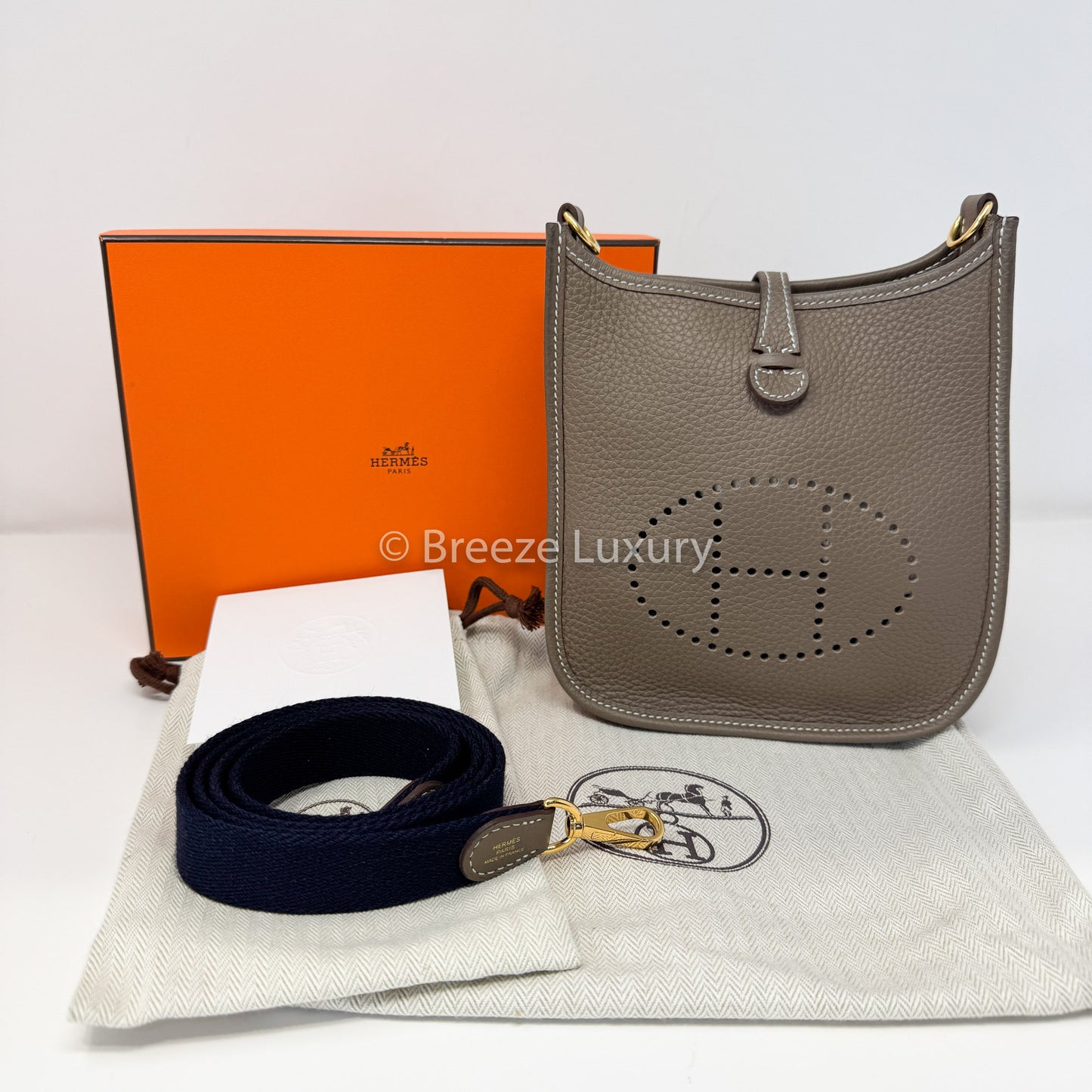 Hermès Mini Evelyne 16 TPM Etoupe