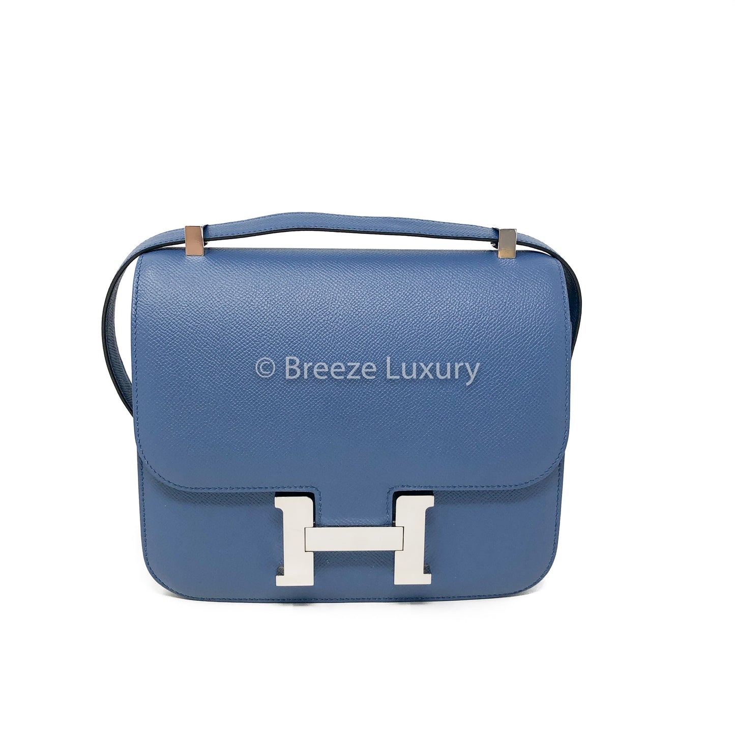 Hermes Epsom Constance 22 Bleu Agate