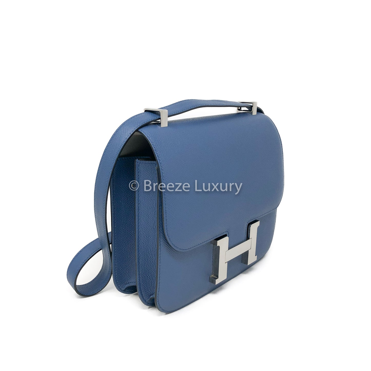 Hermes Epsom Constance 22 Bleu Agate
