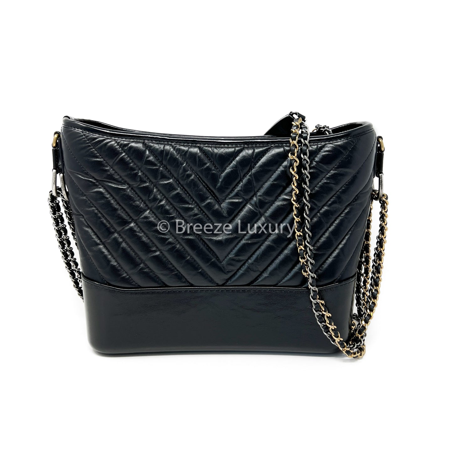 Chanel's Chevron Gabrielle Aged Calfskin Medium Hobo Bag