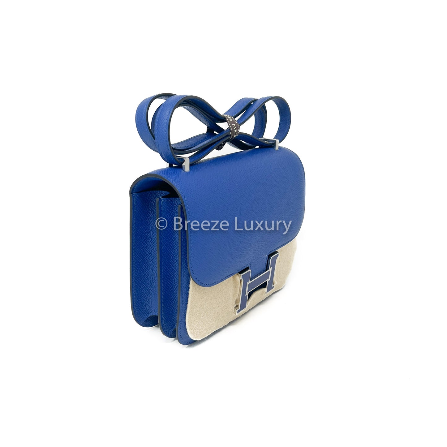 Hermes Bleu Epsom Enamel Constance 18