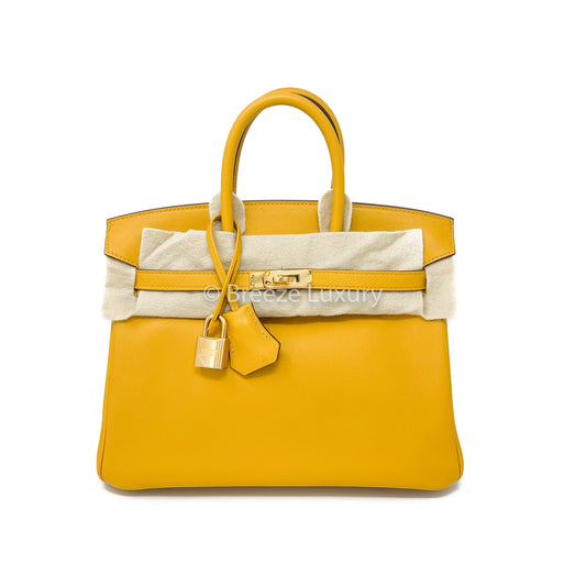 Hermes Swift Birkin 25 Jaune Ambre