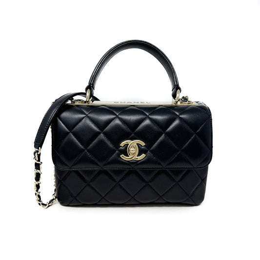 Chanel Small Trendy CC Dual Handle Flap Bag Black