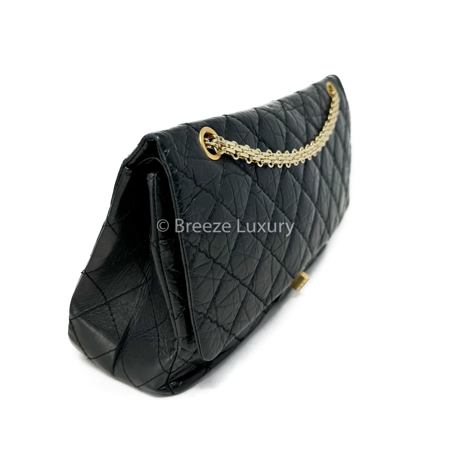 Chanel Black 2.55 Reissue 227 Double Flap Bag