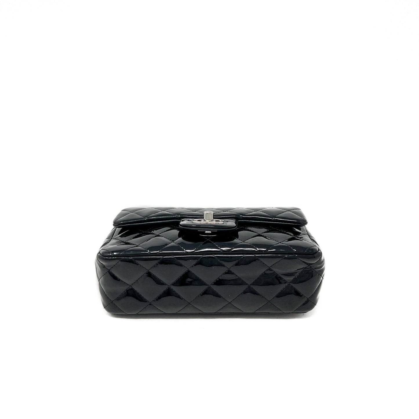 Chanel Black Patent Mini Rectangular Flap