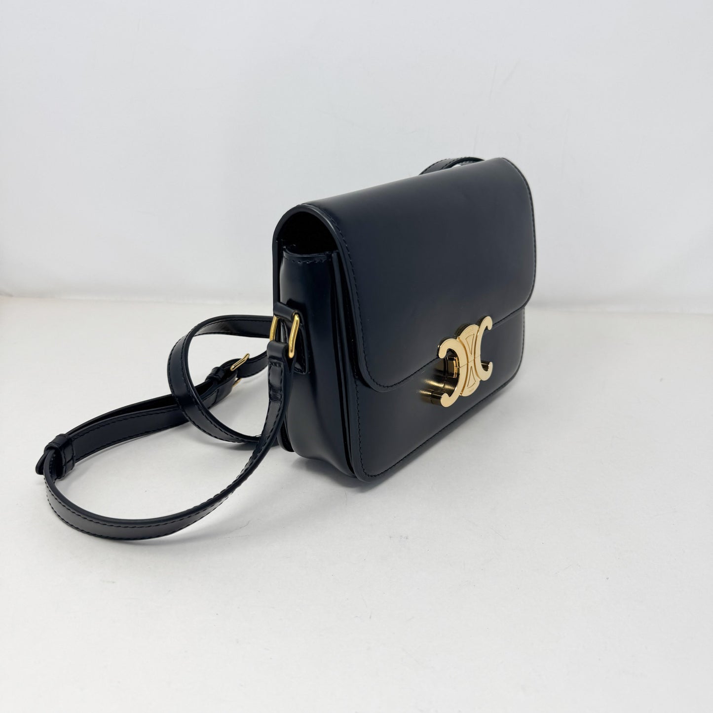 Celine Black Teen Triomphe Bag