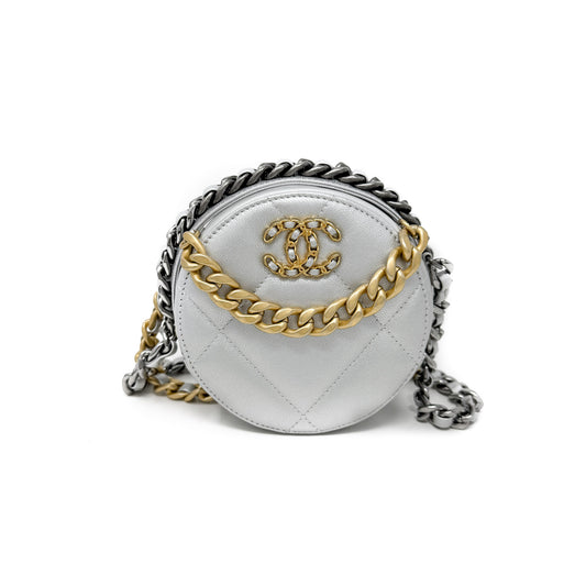 Chanel 19 Round Clutch With Chain