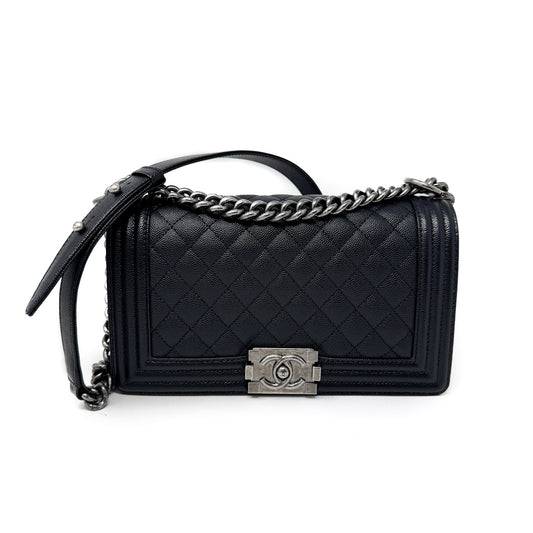 Chanel Caviar Medium Boy Bag RHW