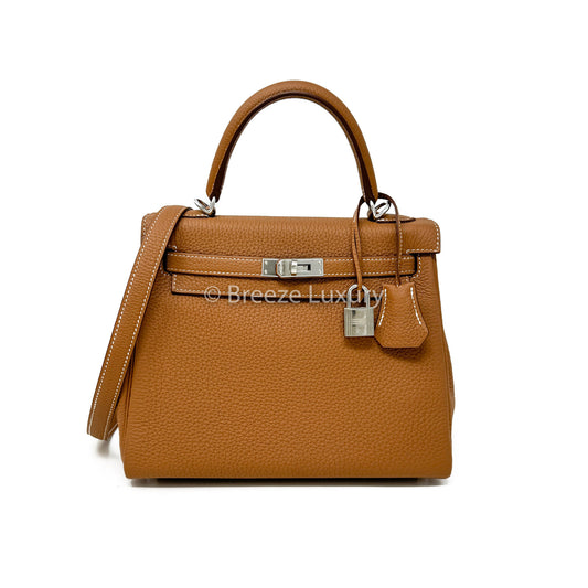 Hermes PHW Togo Kelly 25 Gold