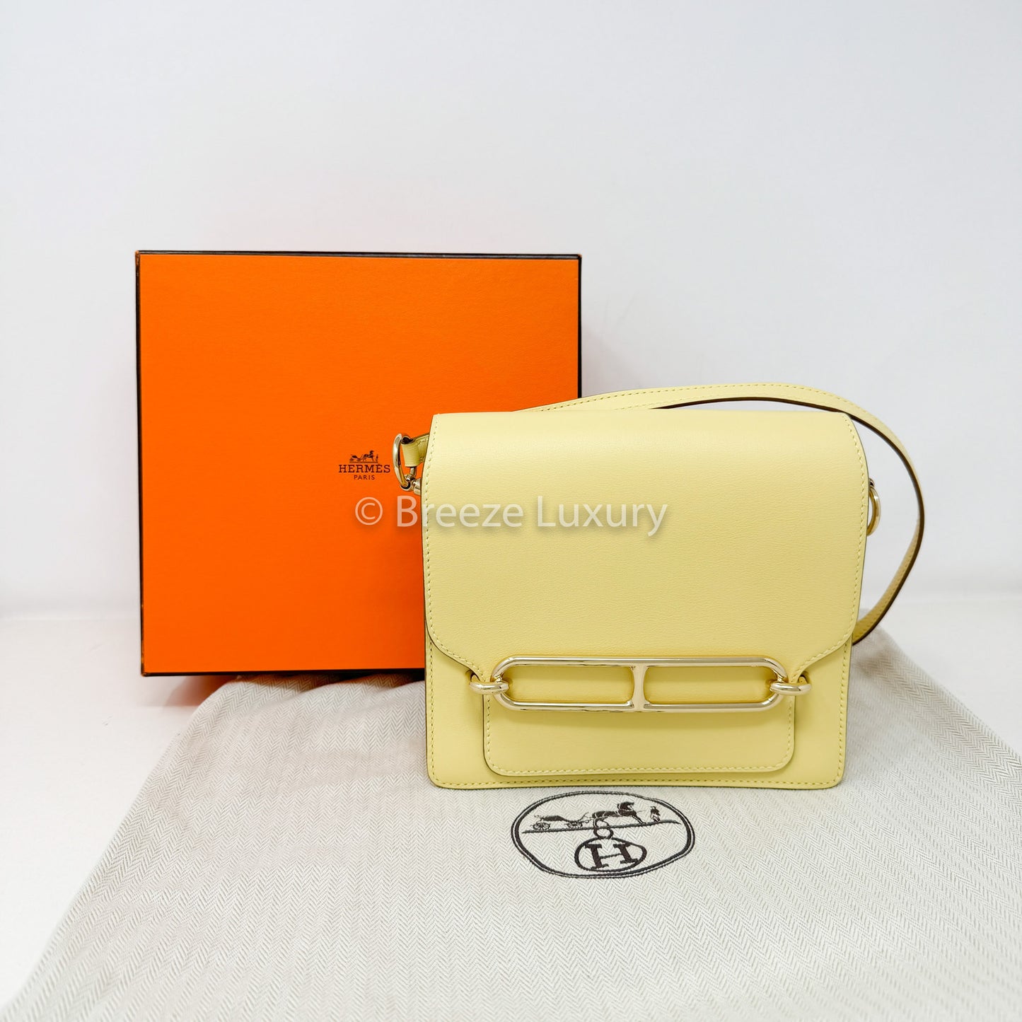 Hermes Jaune Mini Roulis 18 Shoulder Bag