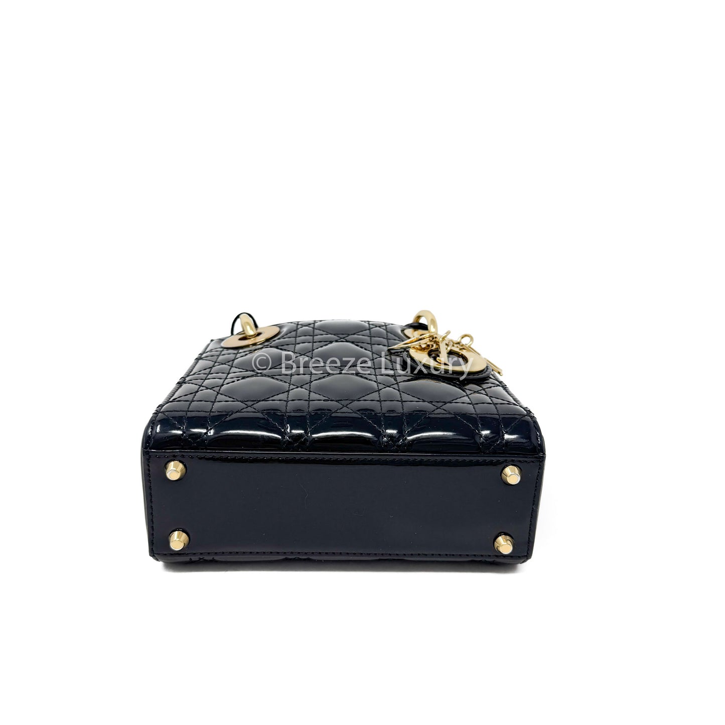 Christian Dior Black Patent Mini Lady Dior