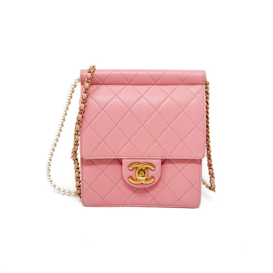 Chanel Pink Pearl Vertical Flap