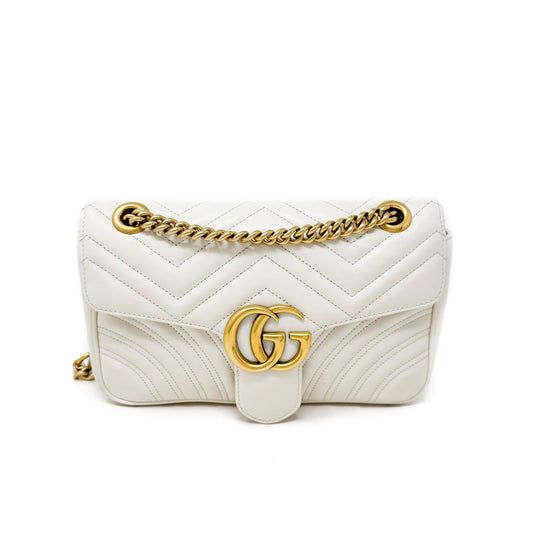 Gucci White Marmont Bag