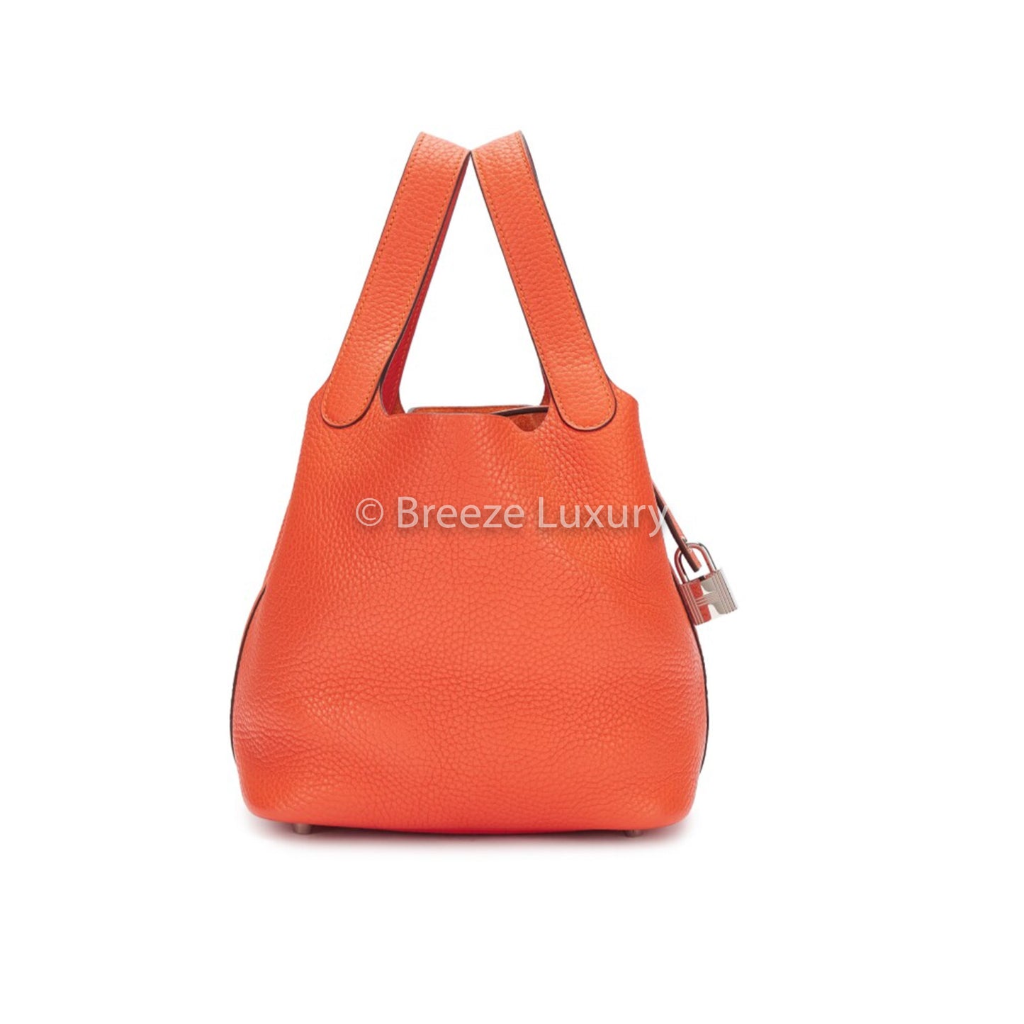 Hermès Orange Poppy Clemence Picotin Lock 18