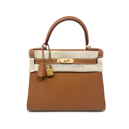 Hermes Togo Kelly 28 Gold