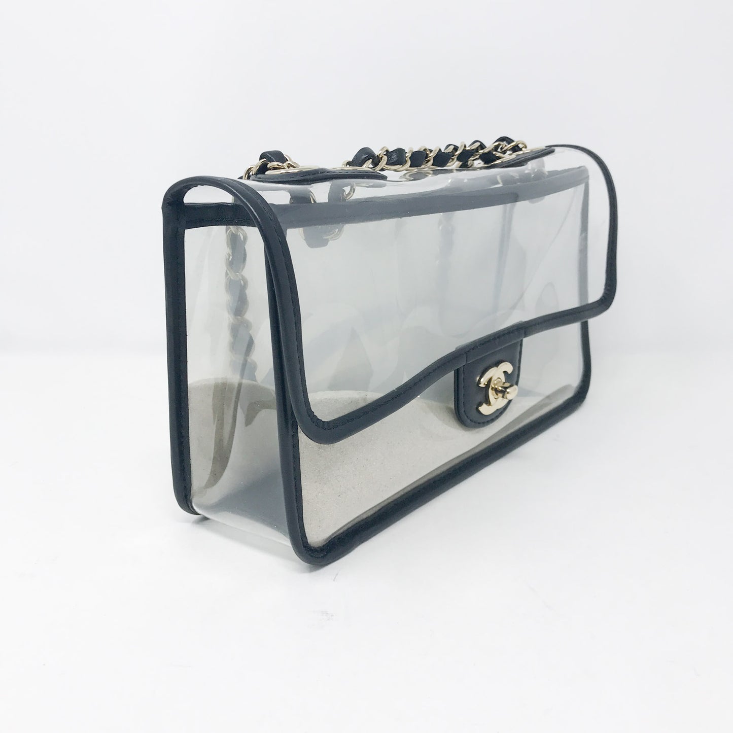 Chanel Sand By The Sea Flap Bag PVC with Lambskin Medium