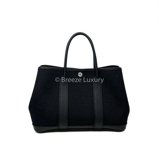 Hermes Toile Negonda Garden Party 30 Black
