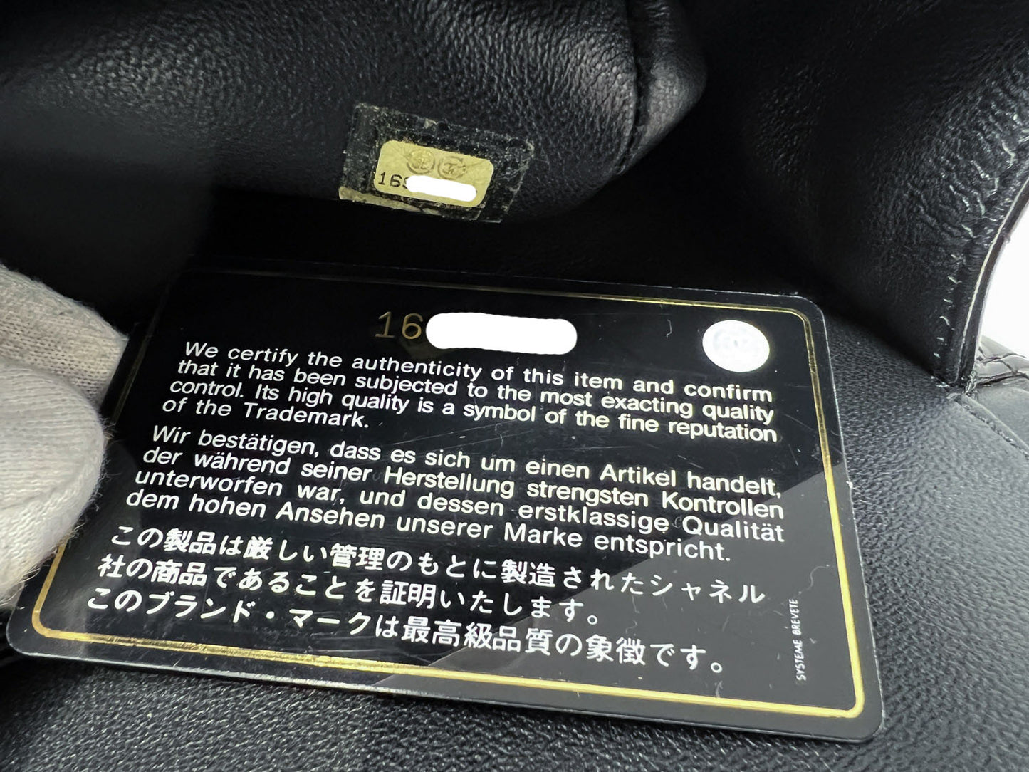 Chanel Black Patent Quilted Jumbo Double Flap