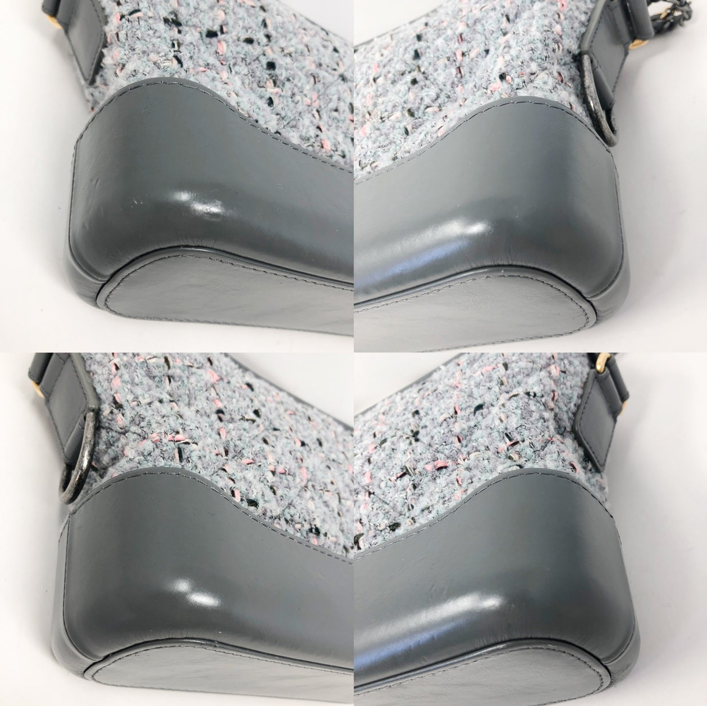 Chanel Tweed Calfskin Quilted Small Gabrielle Bag