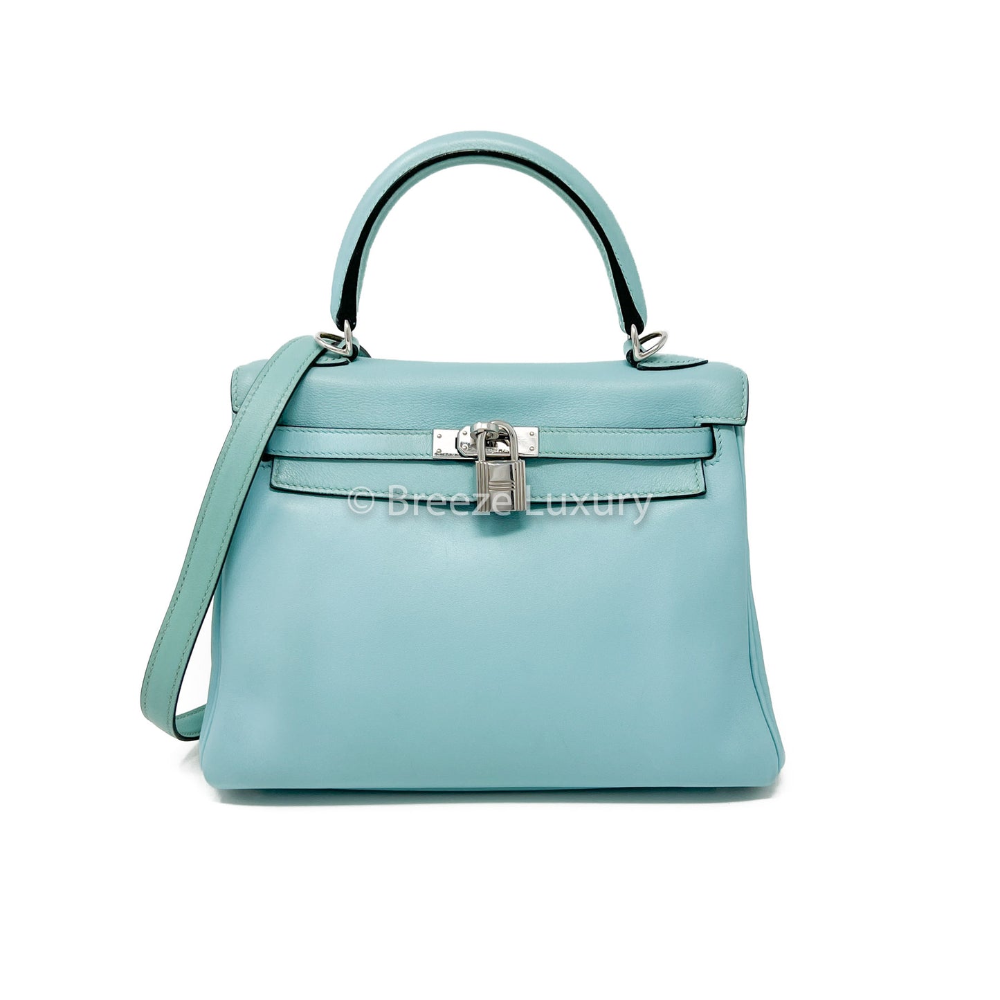 Hermes Swift Blue Atoll Kelly 25