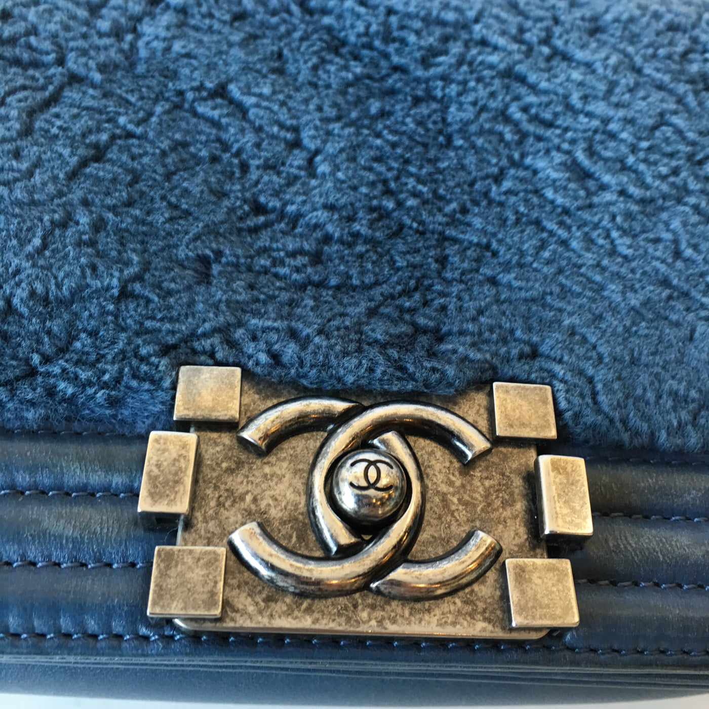 Chanel Le Boy Small Flap Bag with Rabbit Fur