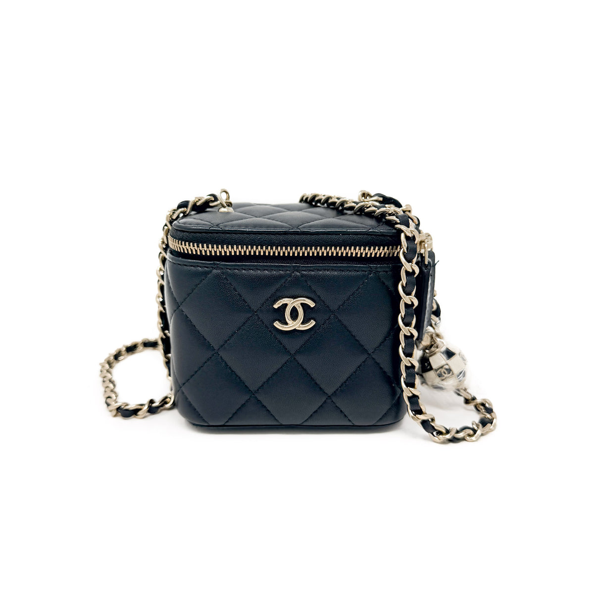 Chanel Mini Pearl Crush Vanity Case With Chain