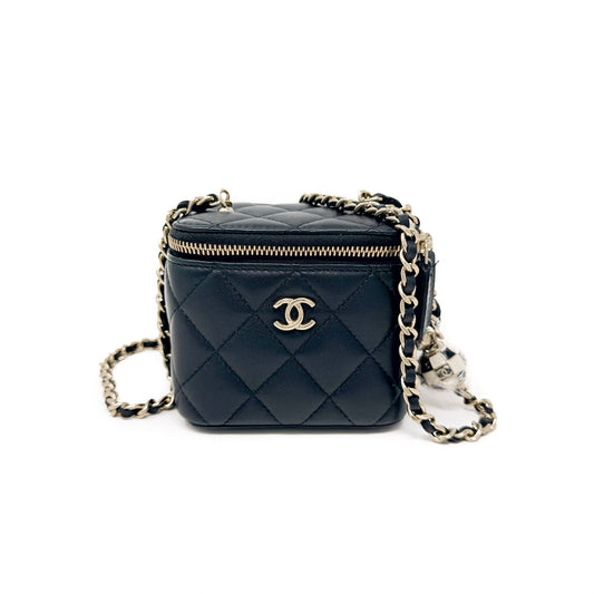 Chanel Mini Pearl Crush Vanity Case With Chain