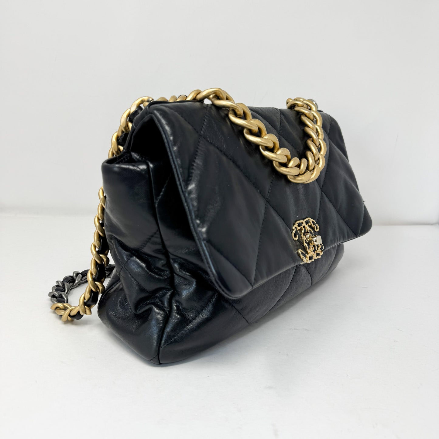 Chanel Lambskin Quilted Large Chanel 19 Flap