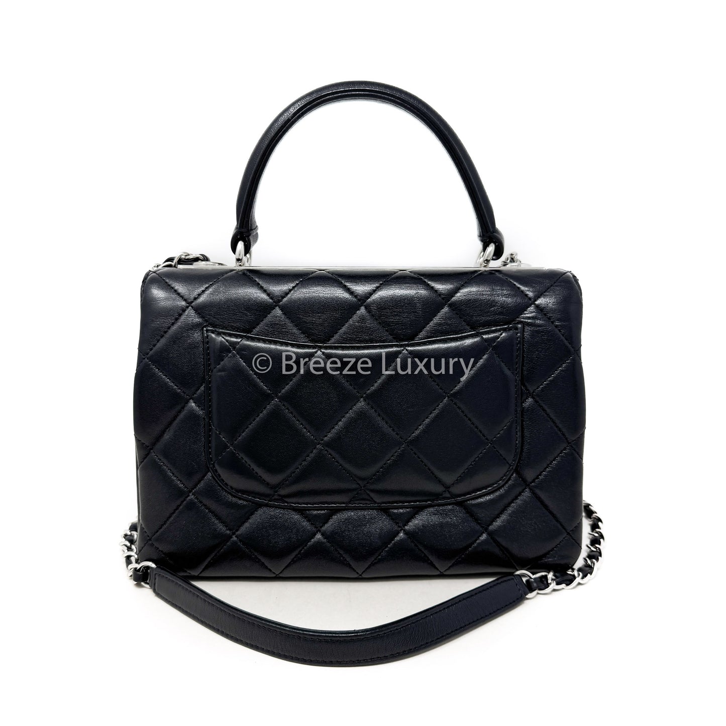 Chanel Small Trendy Handle Flap Bag Black