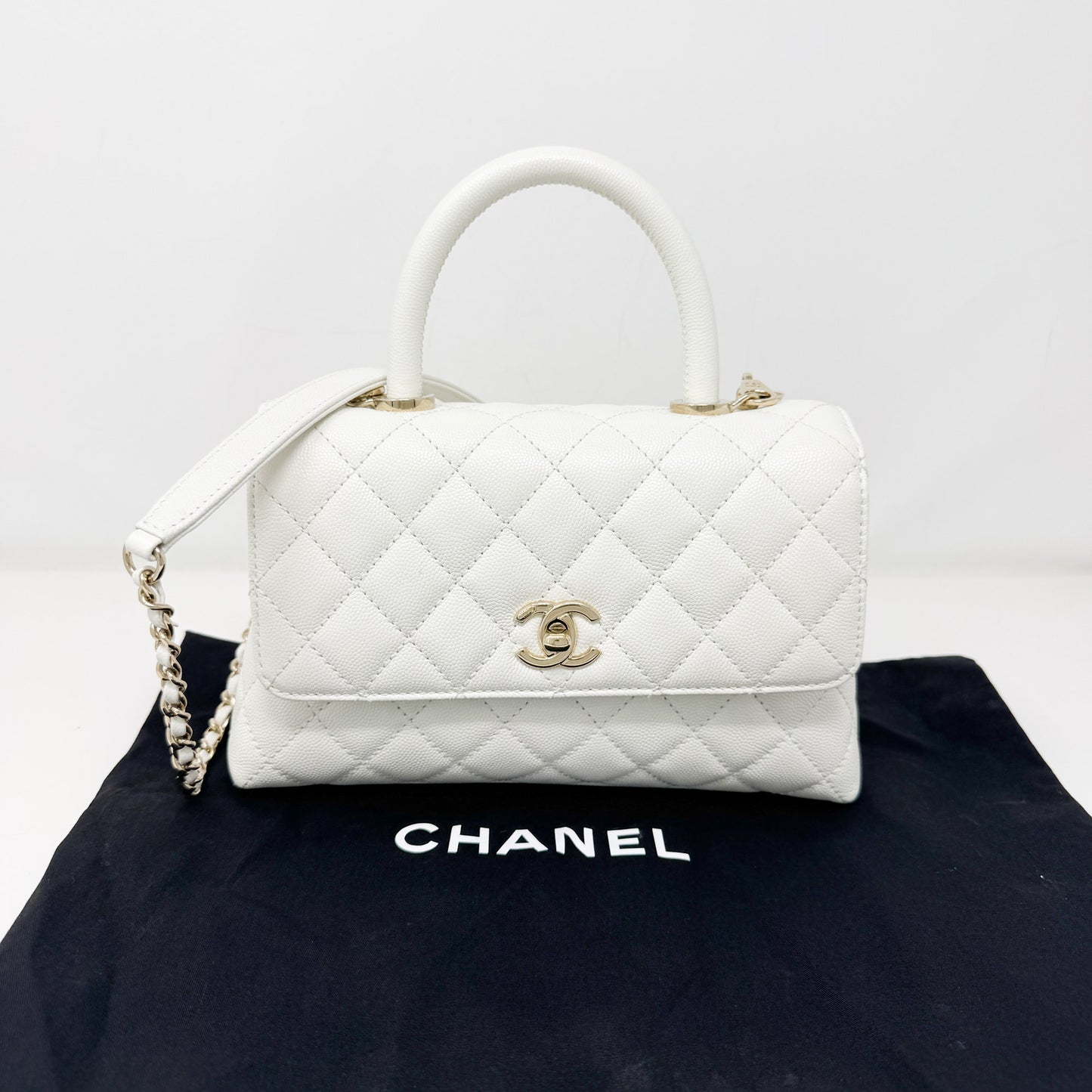 Chanel White Coco Handle