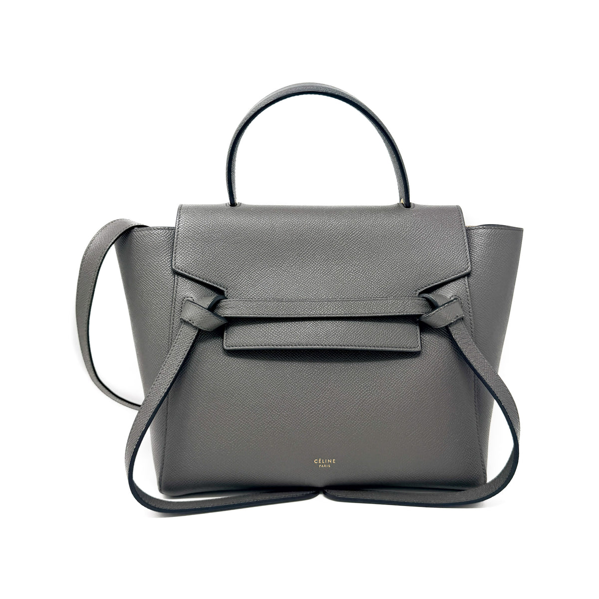 Celine Micro Calfskin Grey Belt Bag