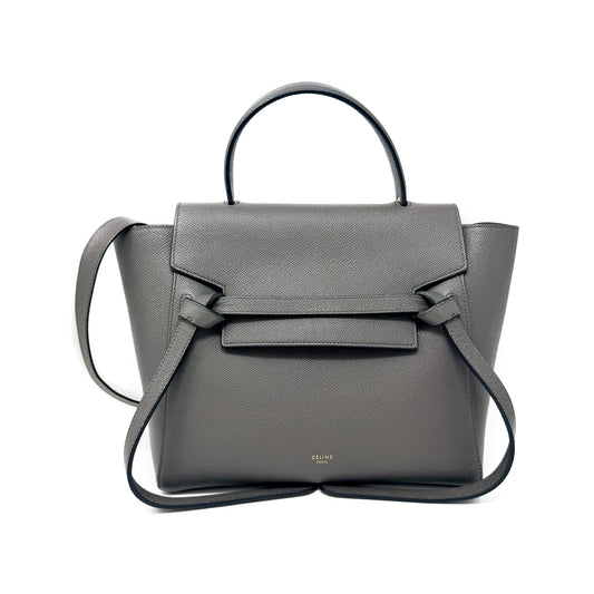 Celine Micro Calfskin Grey Belt Bag