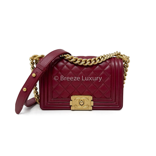 Chanel Red Small Boy Bag