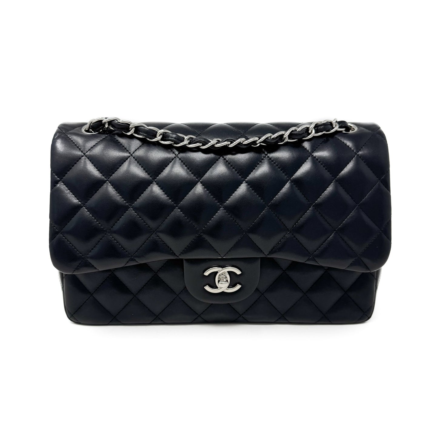 Chanel Quilted Double Flap Jumbo Lambskin Bag
