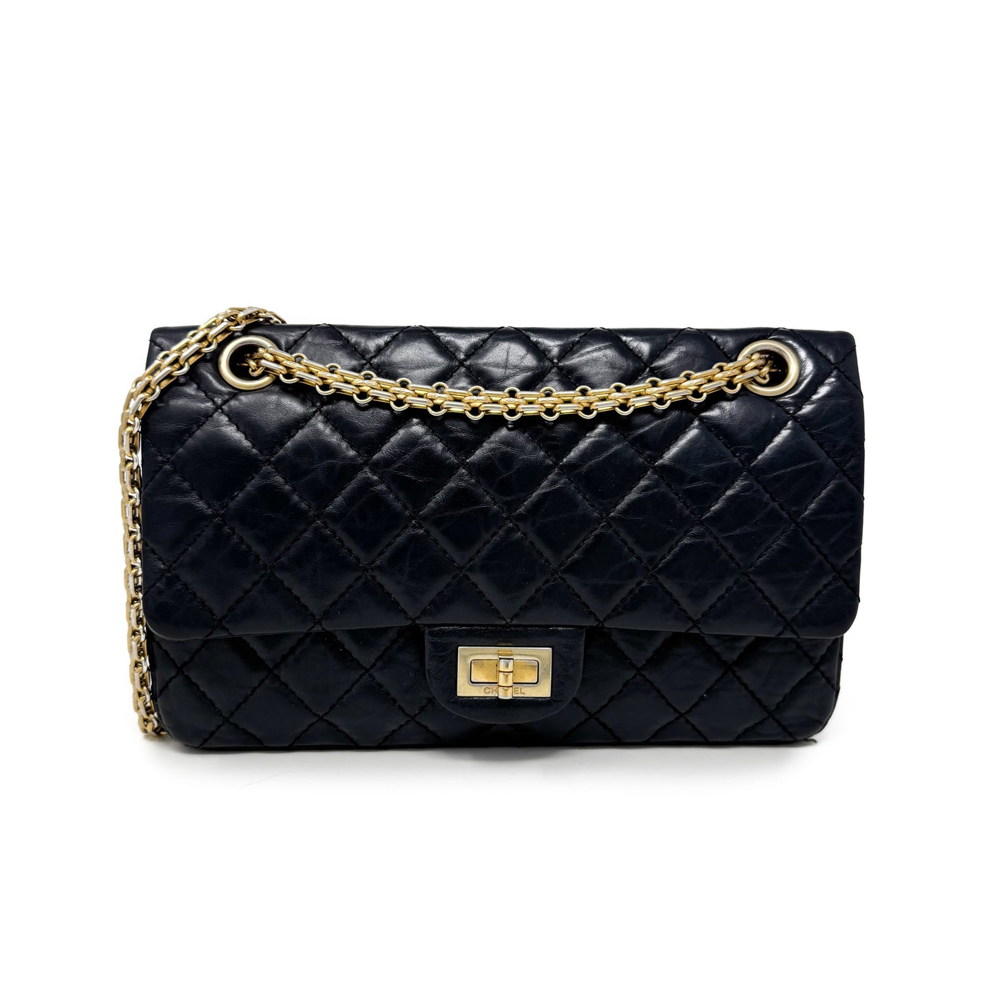 Chanel Black Calfskin 2.55 Reissue 225