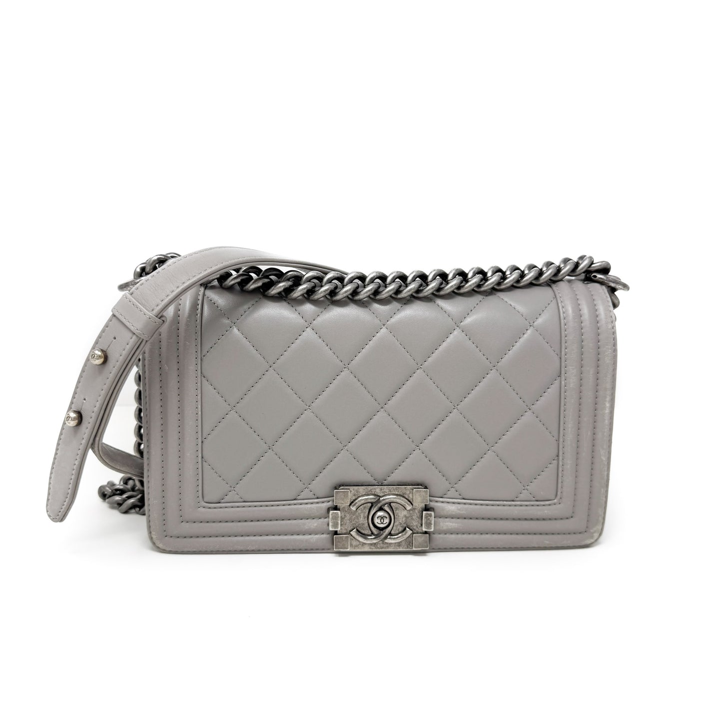 Chanel Grey Medium Boy Bag