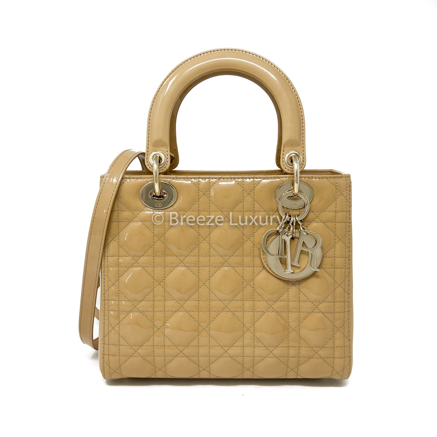 Christian Dior Medium Patent Lady Dior