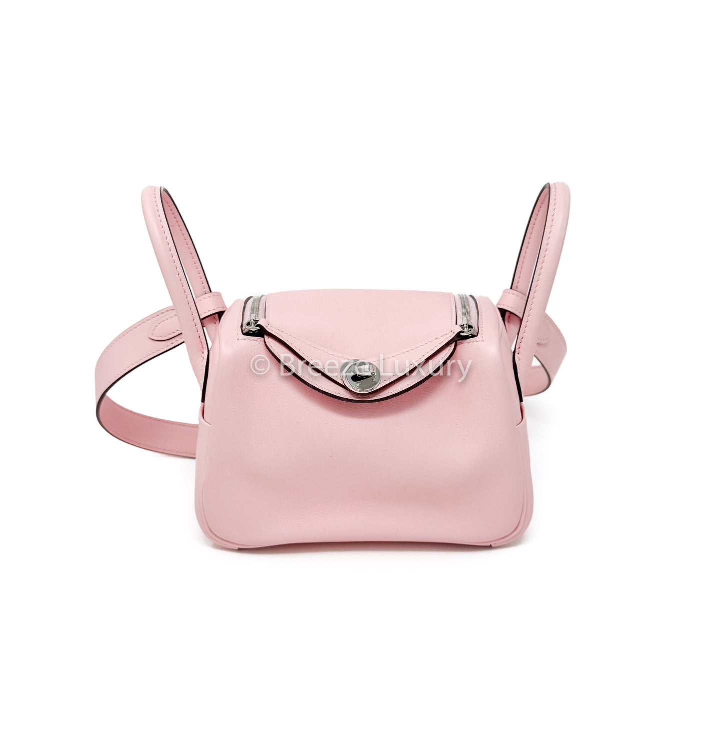 Hermes Sakura Pink Swift Leather Mini Lindy